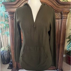 Unbranded Army green hooded pullover Cardigan sweater